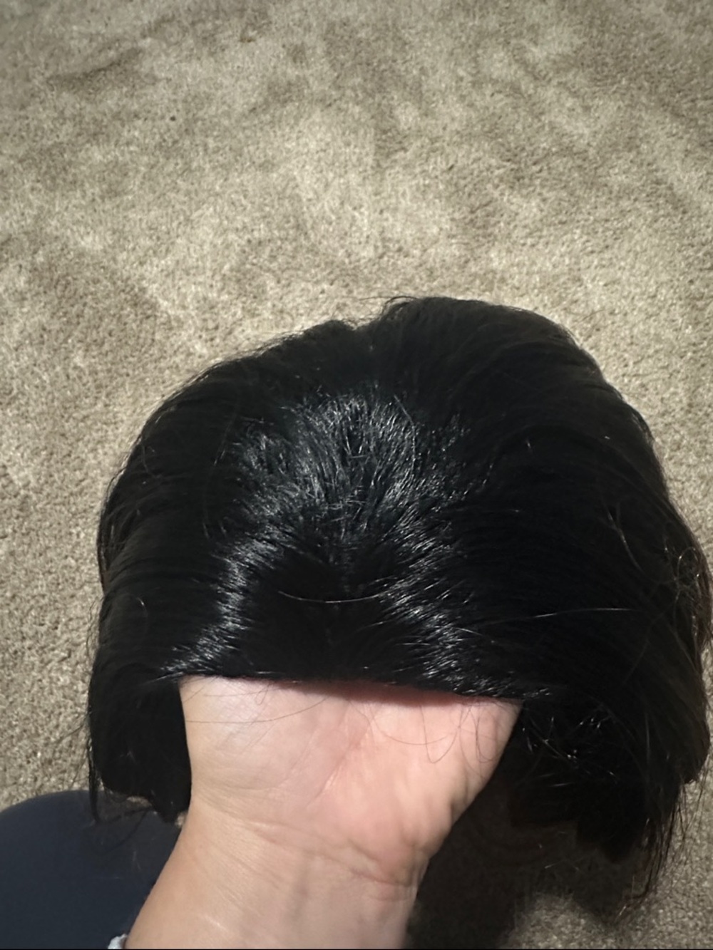 Women's Long Wavy Lace Front Wig - Brown with Black Roots - Picture 3 of 6